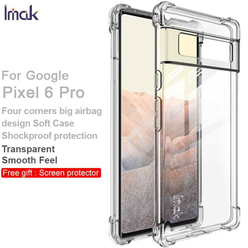 [SG] Google Pixel 6 / Google Pixel 6 Pro / Google Pixel 6a Case - Imak Full Cover Shockproof AirBag Soft TPU (FREE Screen Protector!!!) Casing