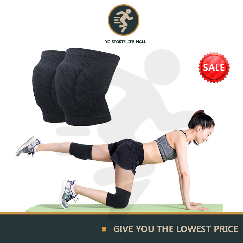 2 Pcs Sponge Knee Pads Anti-Collision Kneeling Breathable Sweat-Absorbent Wrapped Yoga Running Sports Unisex