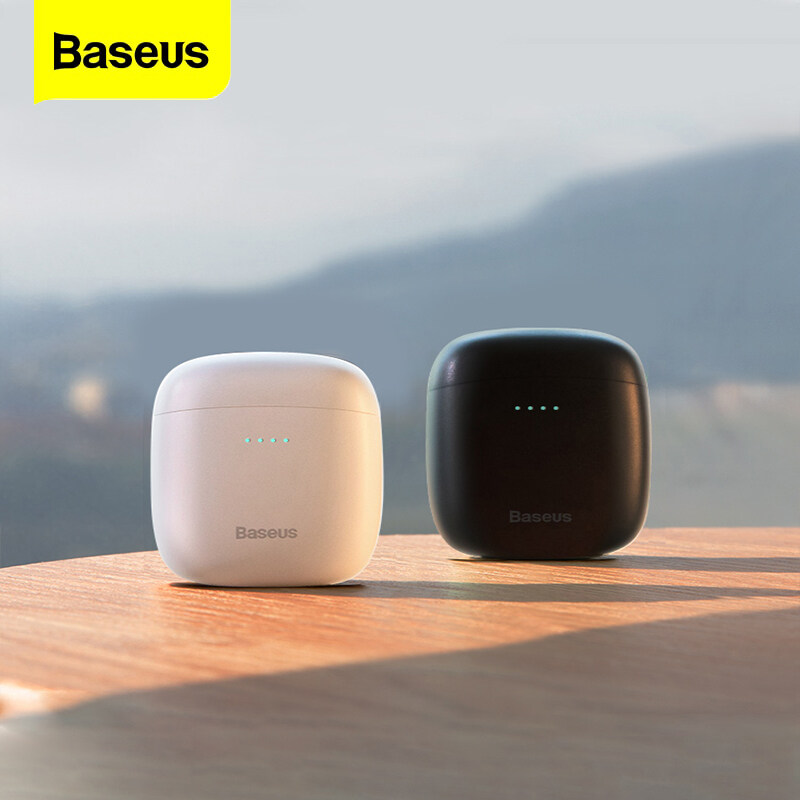 Baseus W04 TWS Earphone True Wireless 5.0 Headphone Stereo Sports Headset For Phone Mini Earbuds With Charging Box