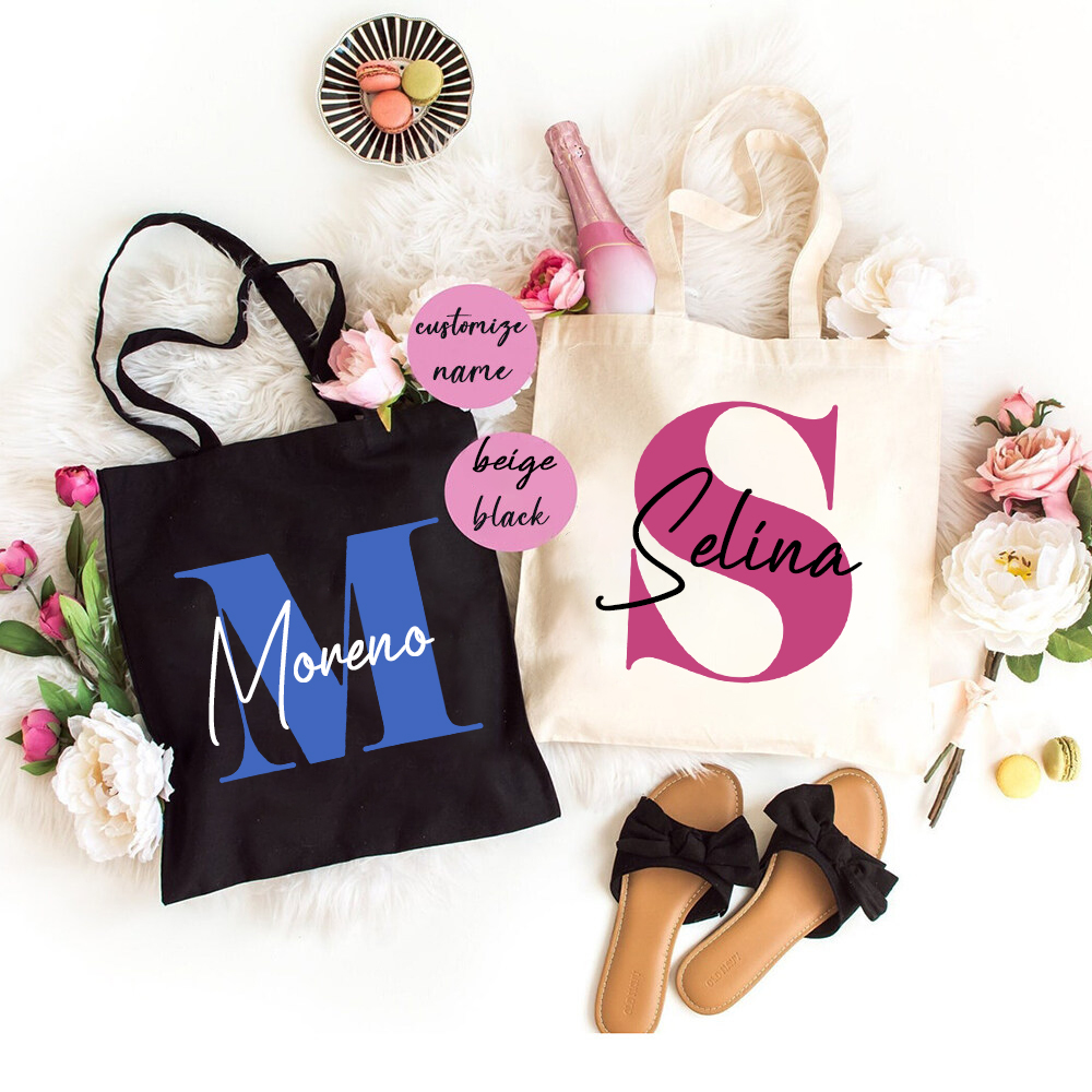 Women Men Customize Handbag With Name No MOQ Personalised Tote Bag Students Shoulderbag Christmas/Birthday/Children‘s Gift