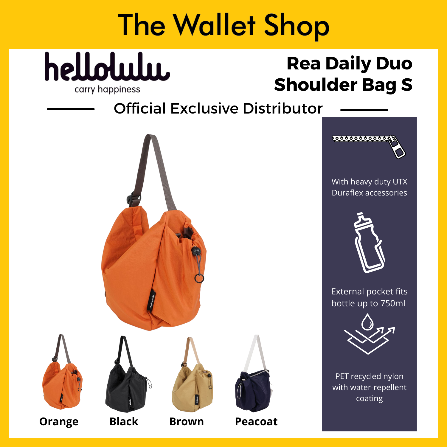 Hellolulu Rea Daily Duo Shoulder Bag S