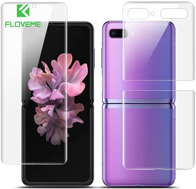 FLOVEME 3 in 1 Set Screen Protector Flim For Samsung Galaxy Z Flip 4 Flip3 5G Samsung Galaxy Z Fold 4 Fold 3 5G Samsung Galaxy Z Flip 4 5G / Z Flip 3 Soft Flexible Hydrogel Film Screen Guard Gel Full 
